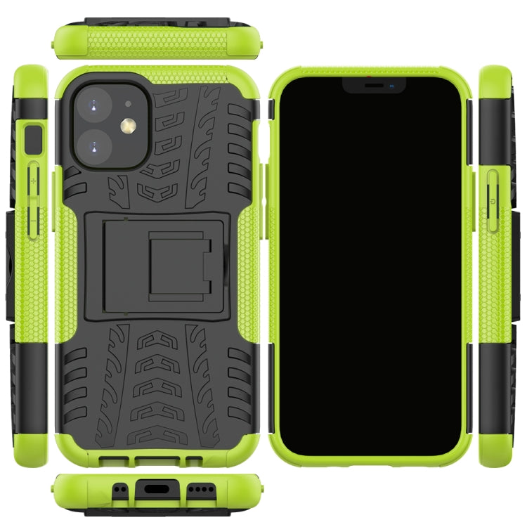 For iPhone 12 mini Tire Texture Shockproof TPU + PC Protective Case with Holder