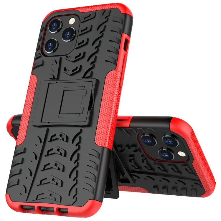 For iPhone 12 Pro Max Tire Texture Shockproof TPU + PC Protective Case with Holder