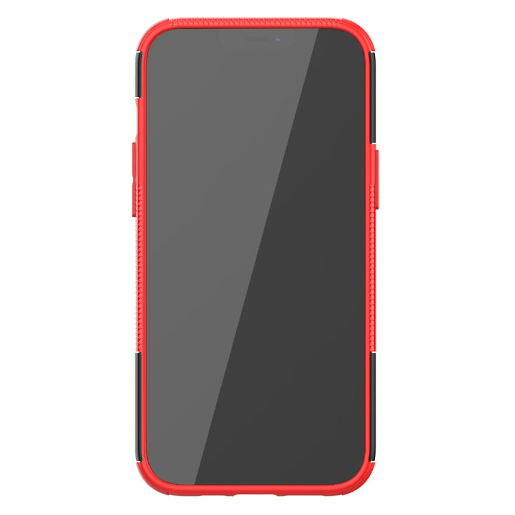 For iPhone 12 Pro Max Tire Texture Shockproof TPU + PC Protective Case with Holder