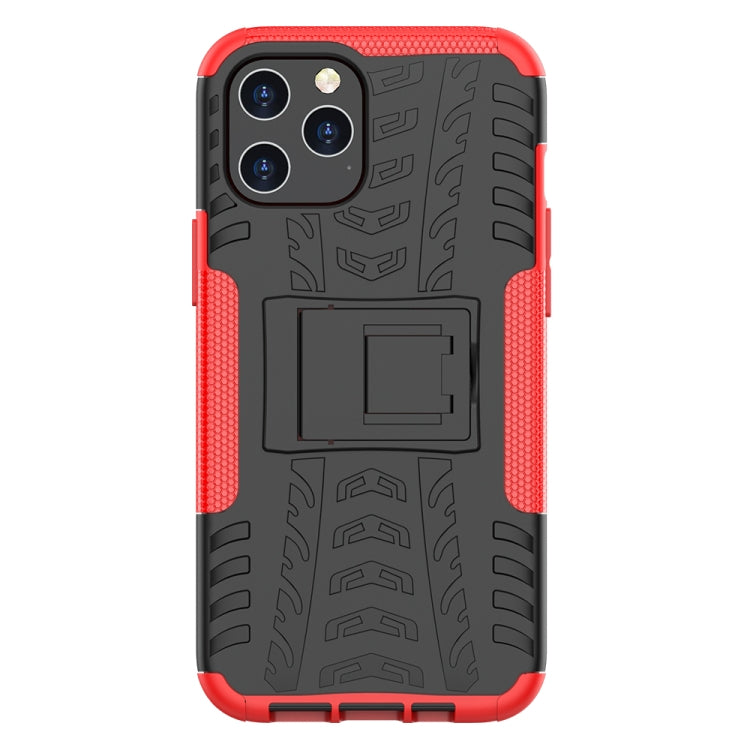 For iPhone 12 Pro Max Tire Texture Shockproof TPU + PC Protective Case with Holder