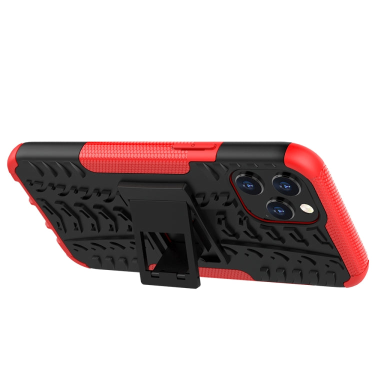 For iPhone 12 Pro Max Tire Texture Shockproof TPU + PC Protective Case with Holder