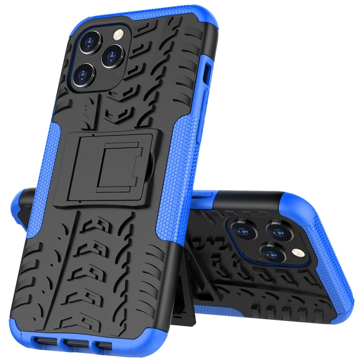 For iPhone 12 Pro Max Tire Texture Shockproof TPU + PC Protective Case with Holder