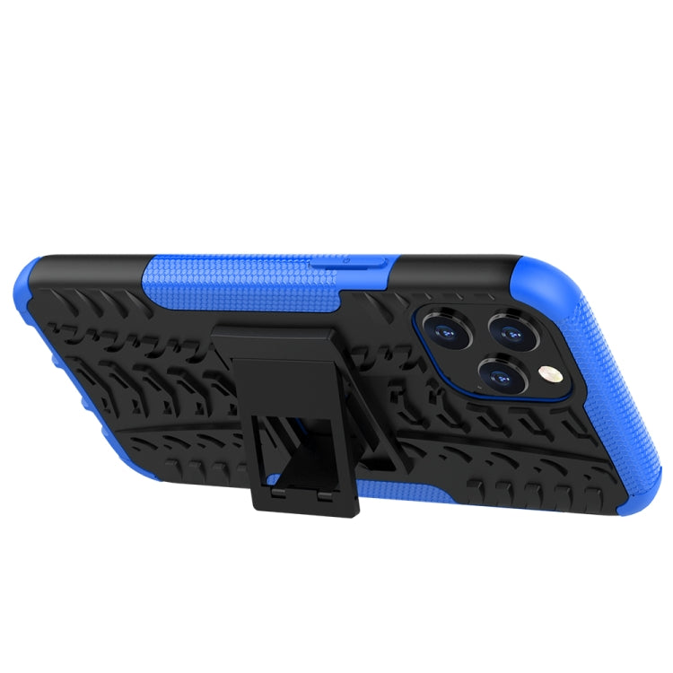 For iPhone 12 Pro Max Tire Texture Shockproof TPU + PC Protective Case with Holder