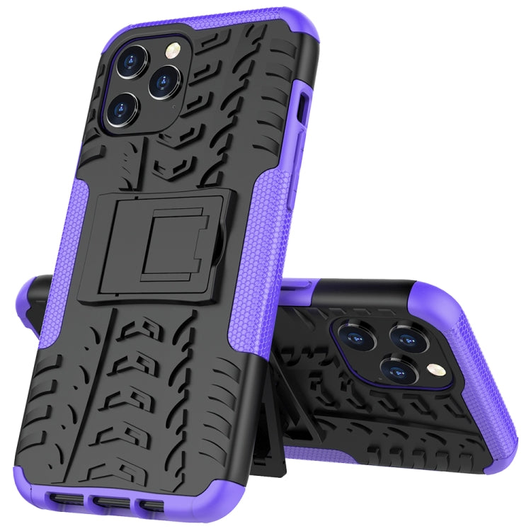 For iPhone 12 Pro Max Tire Texture Shockproof TPU + PC Protective Case with Holder