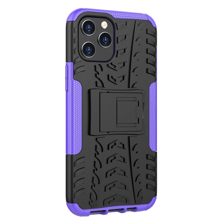 For iPhone 12 Pro Max Tire Texture Shockproof TPU + PC Protective Case with Holder