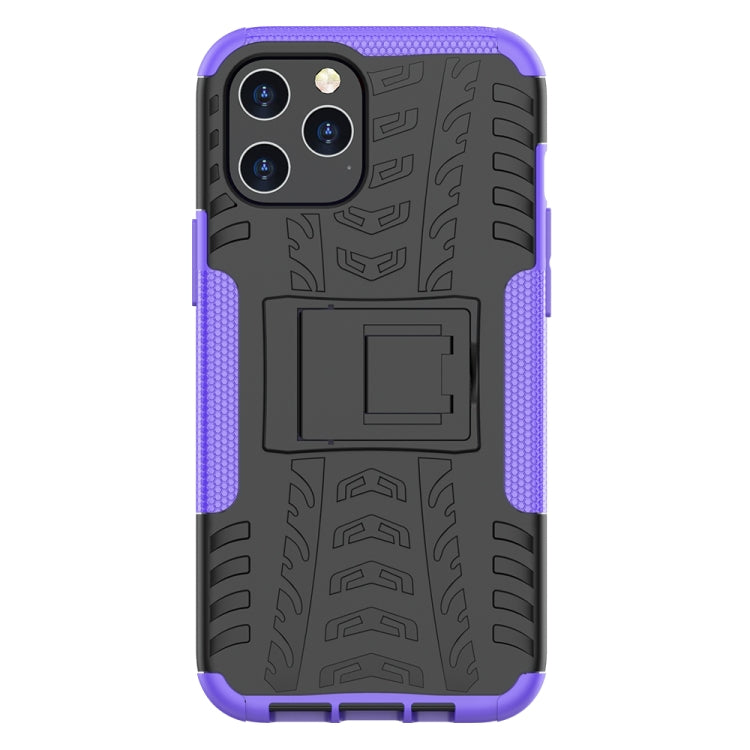 For iPhone 12 Pro Max Tire Texture Shockproof TPU + PC Protective Case with Holder