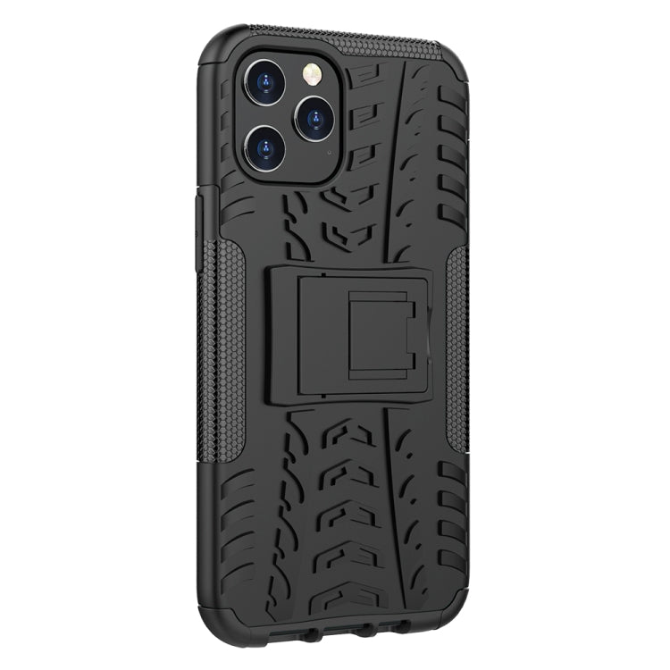 For iPhone 12 Pro Max Tire Texture Shockproof TPU + PC Protective Case with Holder