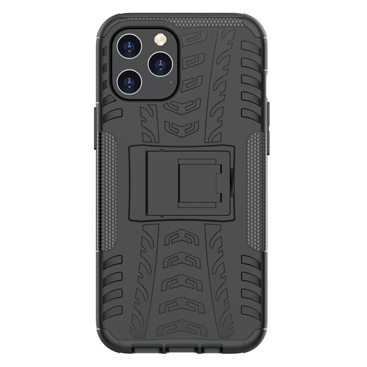 For iPhone 12 Pro Max Tire Texture Shockproof TPU + PC Protective Case with Holder