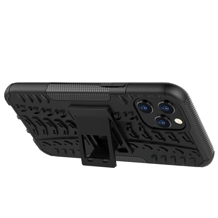 For iPhone 12 Pro Max Tire Texture Shockproof TPU + PC Protective Case with Holder