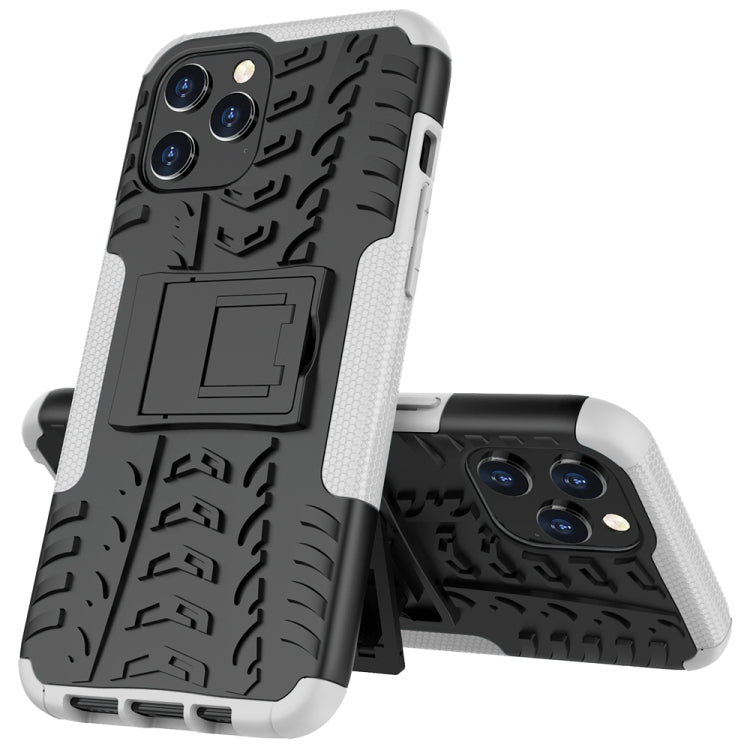 For iPhone 12 Pro Max Tire Texture Shockproof TPU + PC Protective Case with Holder