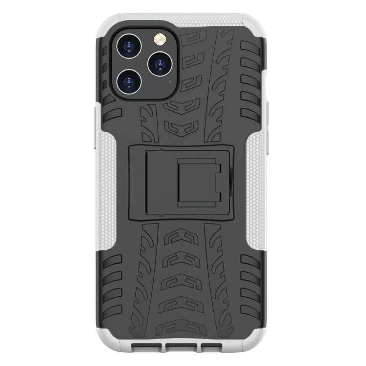 For iPhone 12 Pro Max Tire Texture Shockproof TPU + PC Protective Case with Holder