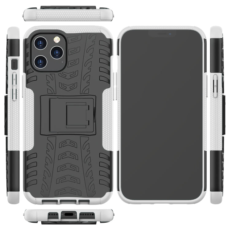 For iPhone 12 Pro Max Tire Texture Shockproof TPU + PC Protective Case with Holder