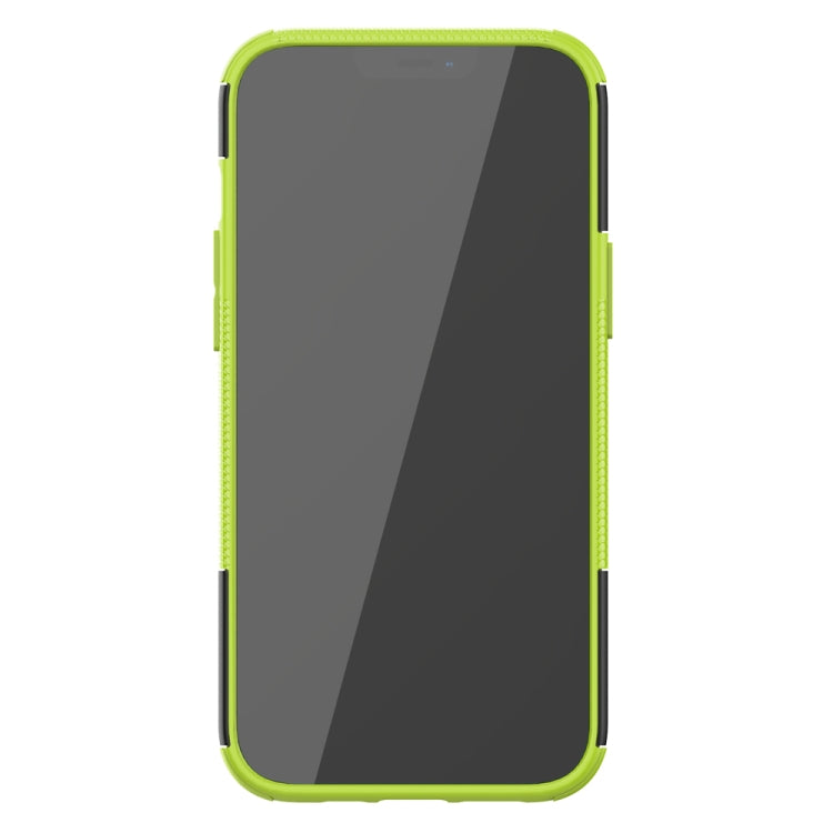 For iPhone 12 Pro Max Tire Texture Shockproof TPU + PC Protective Case with Holder