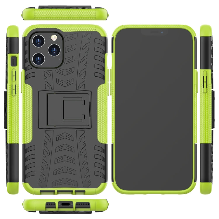 For iPhone 12 Pro Max Tire Texture Shockproof TPU + PC Protective Case with Holder