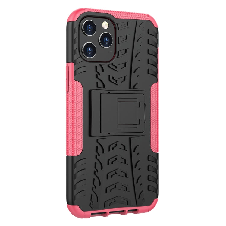 For iPhone 12 Pro Max Tire Texture Shockproof TPU + PC Protective Case with Holder
