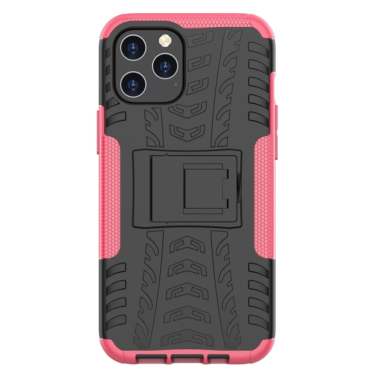 For iPhone 12 Pro Max Tire Texture Shockproof TPU + PC Protective Case with Holder