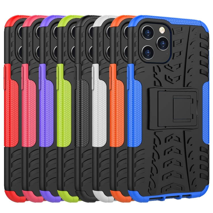 For iPhone 12 Pro Max Tire Texture Shockproof TPU + PC Protective Case with Holder