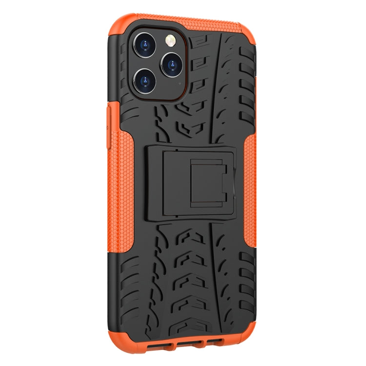 For iPhone 12 Pro Max Tire Texture Shockproof TPU + PC Protective Case with Holder