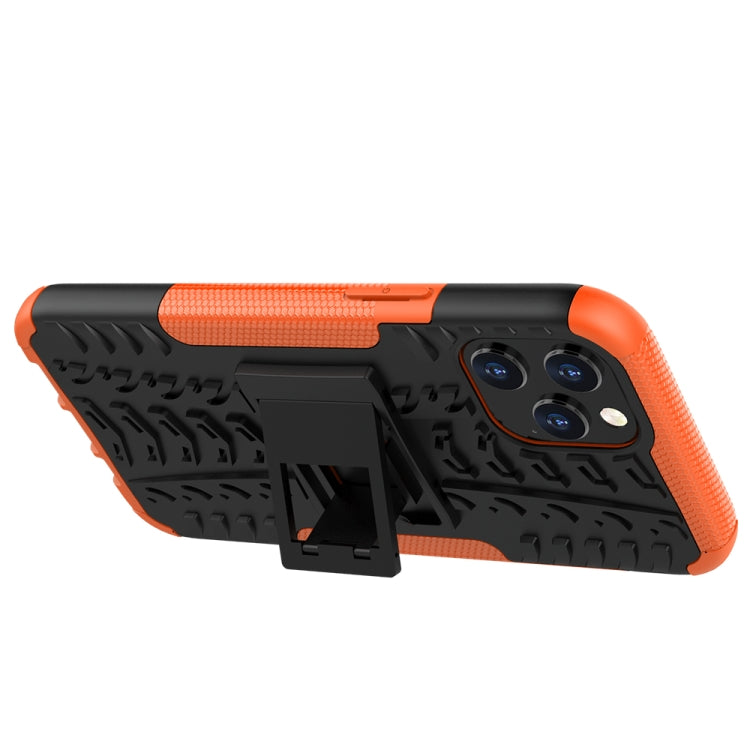 For iPhone 12 Pro Max Tire Texture Shockproof TPU + PC Protective Case with Holder