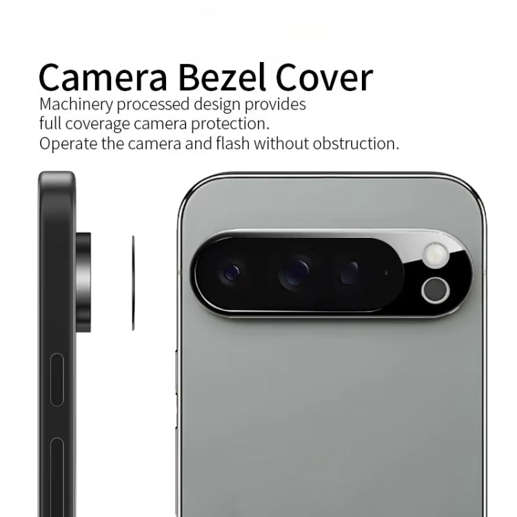 For Google Pixel 9 Pro 3D 9H Camera Lens Tempered Glass Film - Black