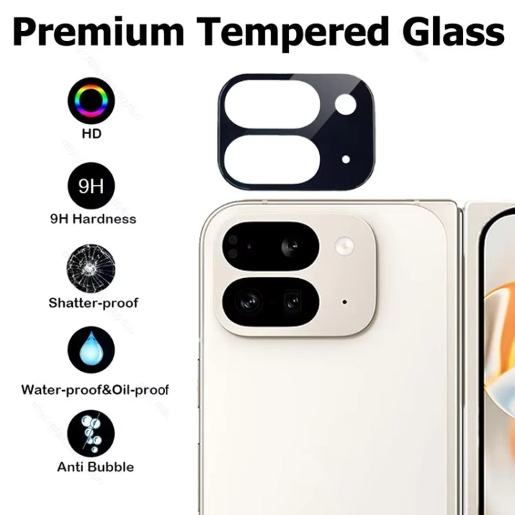 For Google Pixel 9 Pro Fold 3D 9H Camera Lens Tempered Glass Film - Black
