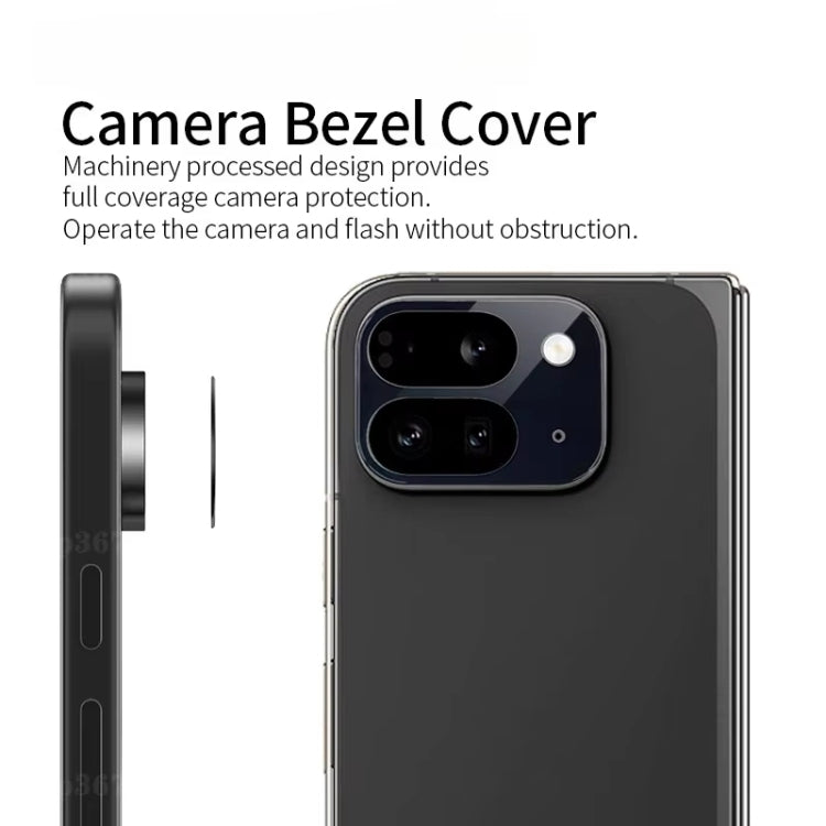 For Google Pixel 9 Pro Fold 3D 9H Camera Lens Tempered Glass Film - Black