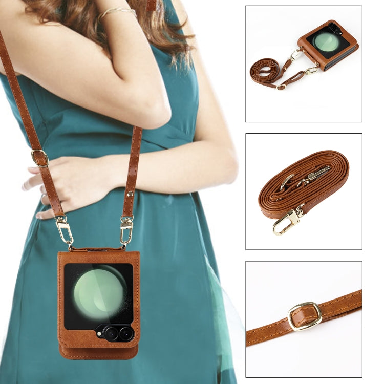 For Samsung Galaxy Z Flip7 FE / Z Flip6 Crossbody Folding Phone Case