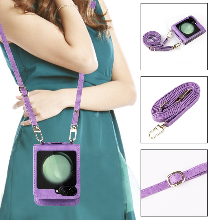 For Samsung Galaxy Z Flip7 FE / Z Flip6 Crossbody Folding Phone Case