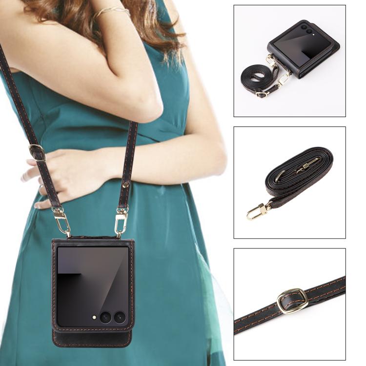 For Samsung Galaxy Z Flip7 5G Crossbody Folding Phone Case