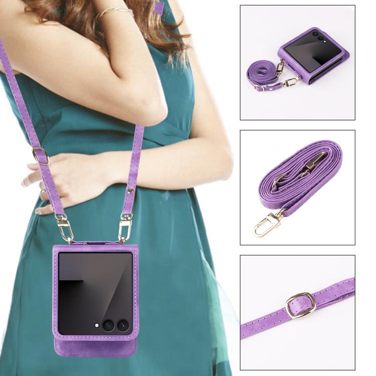For Samsung Galaxy Z Flip7 5G Crossbody Folding Phone Case