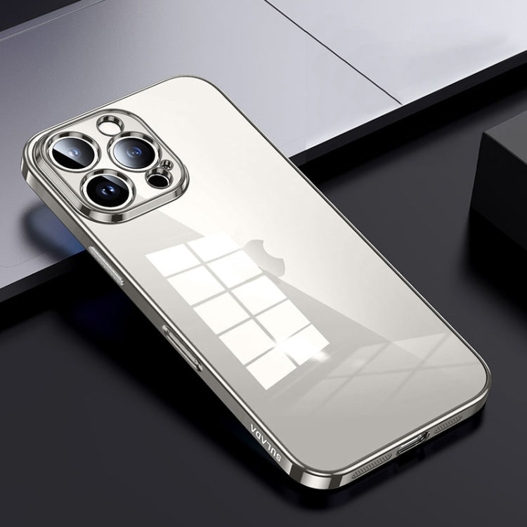 For iPhone 16 Pro Max SULADA Shine Through Series Plating TPU Transparent Phone Case