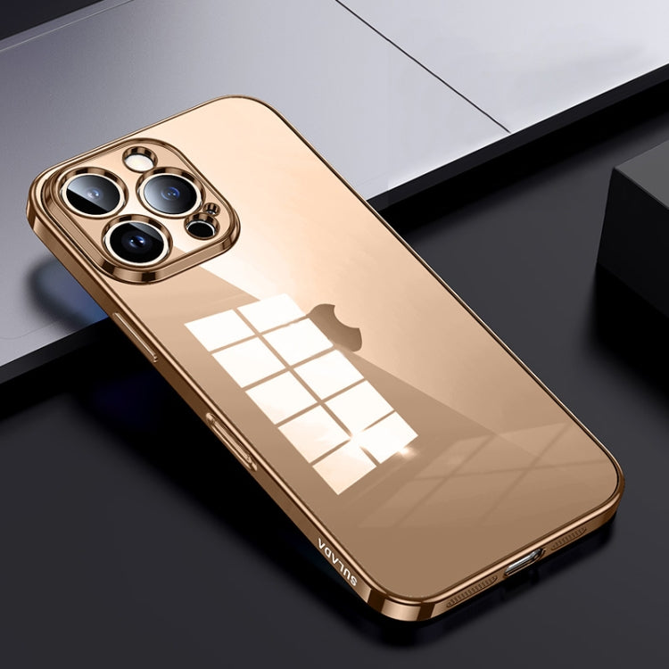 For iPhone 16 Pro SULADA Shine Through Series Plating TPU Transparent Phone Case