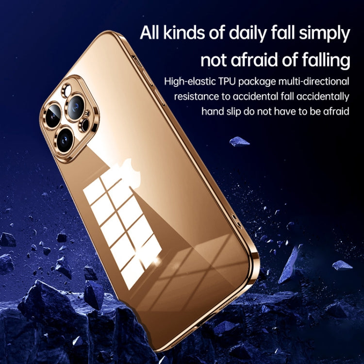 For iPhone 16 Plus SULADA Shine Through Series Plating TPU Transparent Phone Case