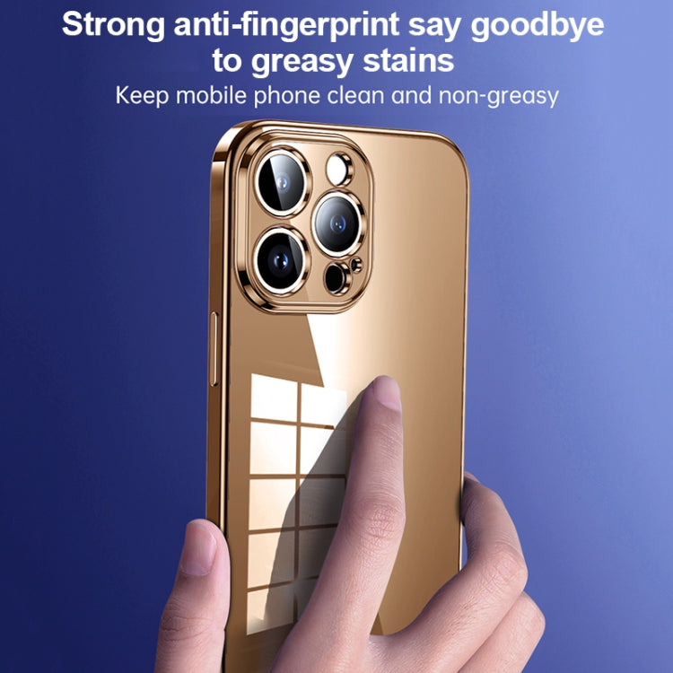 For iPhone 16 Plus SULADA Shine Through Series Plating TPU Transparent Phone Case