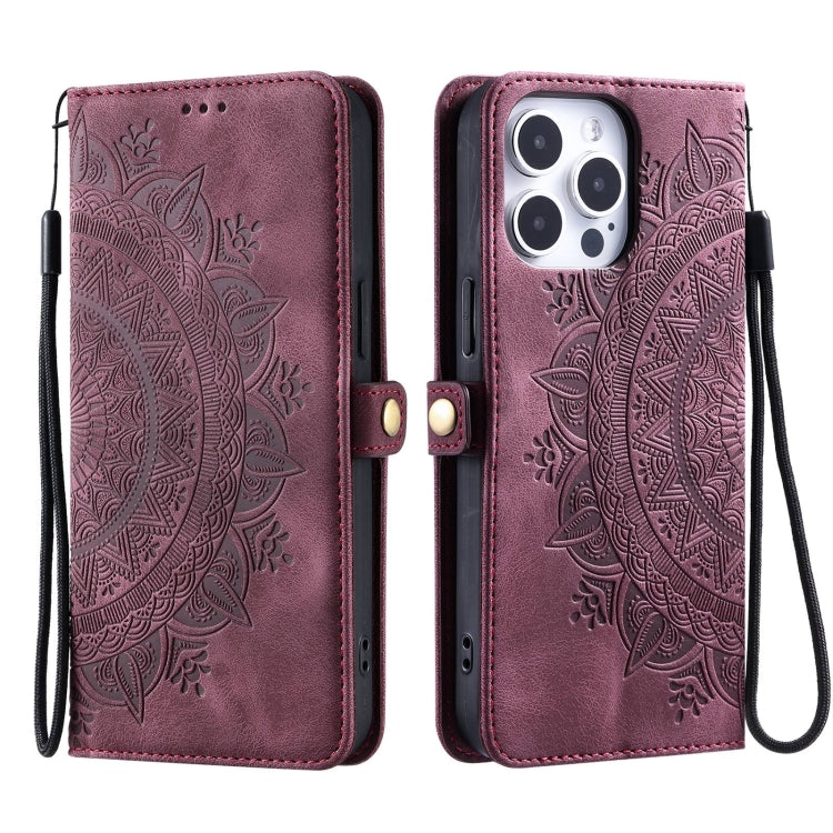 For iPhone 16 Pro Skin Feel Totem Embossed Leather Phone Case