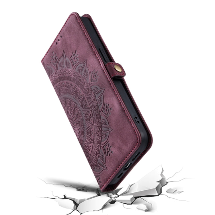 For iPhone 16 Plus Skin Feel Totem Embossed Leather Phone Case