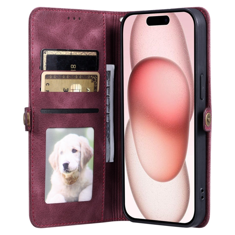 For iPhone 15 Skin Feel Totem Embossed Leather Phone Case