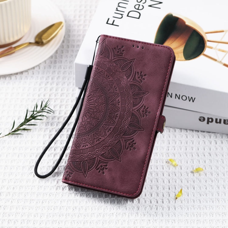 For iPhone 14 Plus Skin Feel Totem Embossed Leather Phone Case