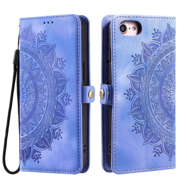 For iPhone 7 / 8 / SE 2022 Skin Feel Totem Embossed Leather Phone Case