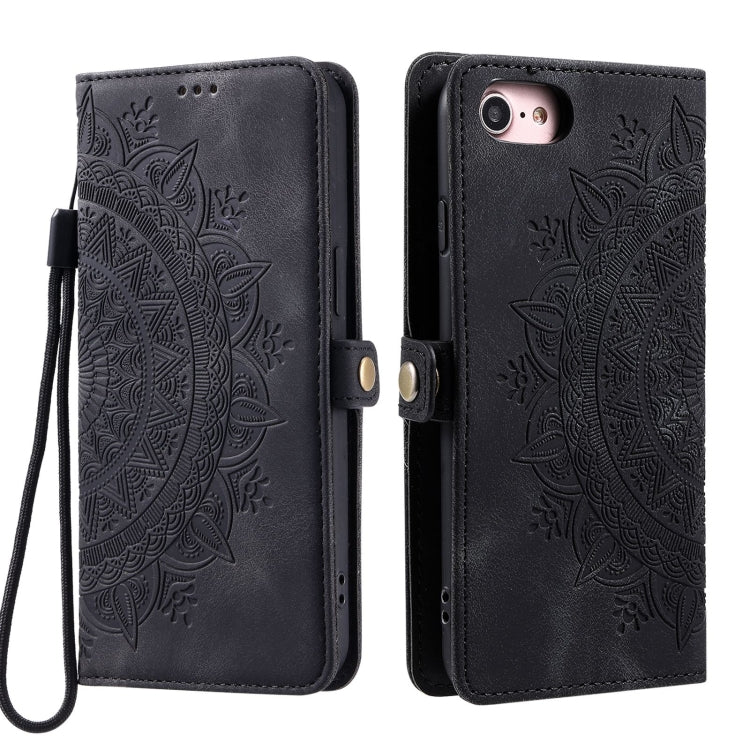 For iPhone 7 / 8 / SE 2022 Skin Feel Totem Embossed Leather Phone Case