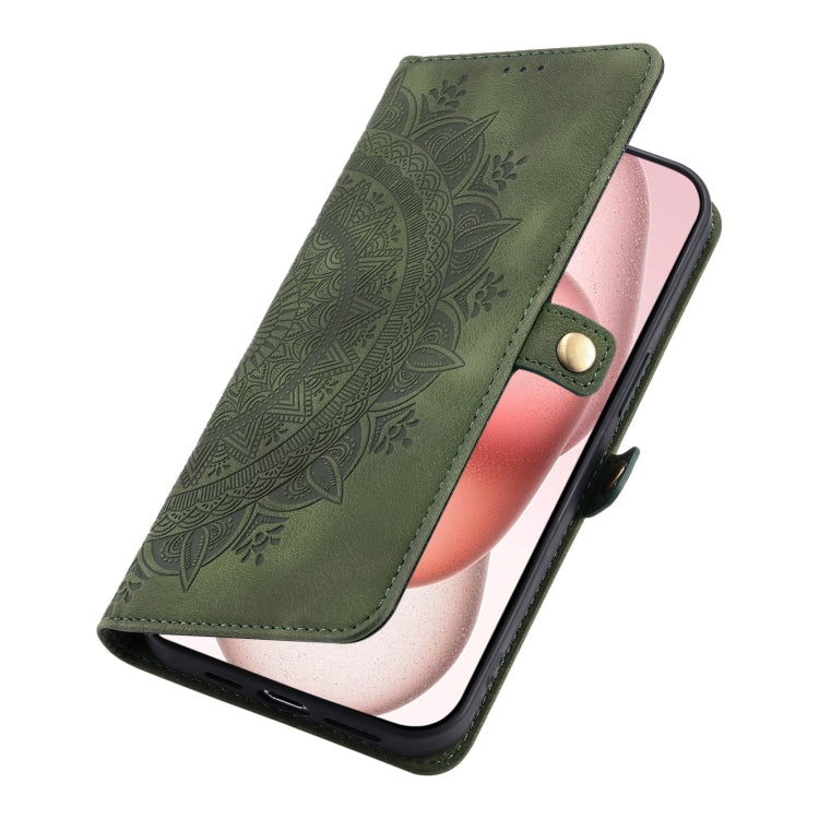 For iPhone 13 Skin Feel Totem Embossed Leather Phone Case