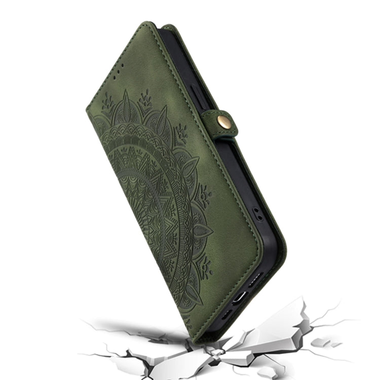 For iPhone 12 / 12 Pro Skin Feel Totem Embossed Leather Phone Case