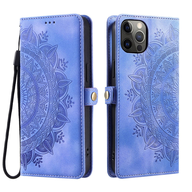 For iPhone 12 / 12 Pro Skin Feel Totem Embossed Leather Phone Case