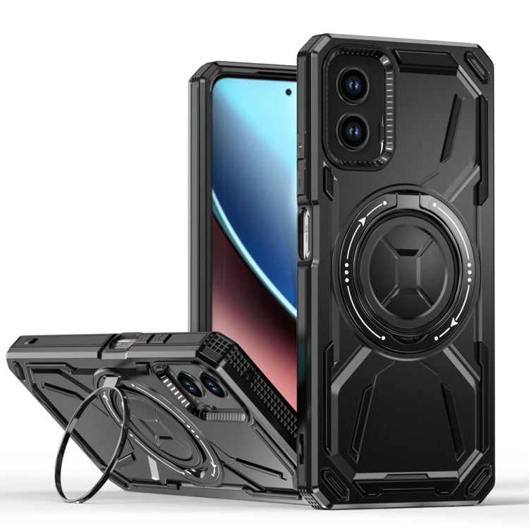 For Motorola Moto G Power 5G 2024 Armor II Series MagSafe Magnetic Holder Phone Case