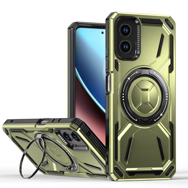 For Motorola Moto G Power 5G 2024 Armor II Series MagSafe Magnetic Holder Phone Case