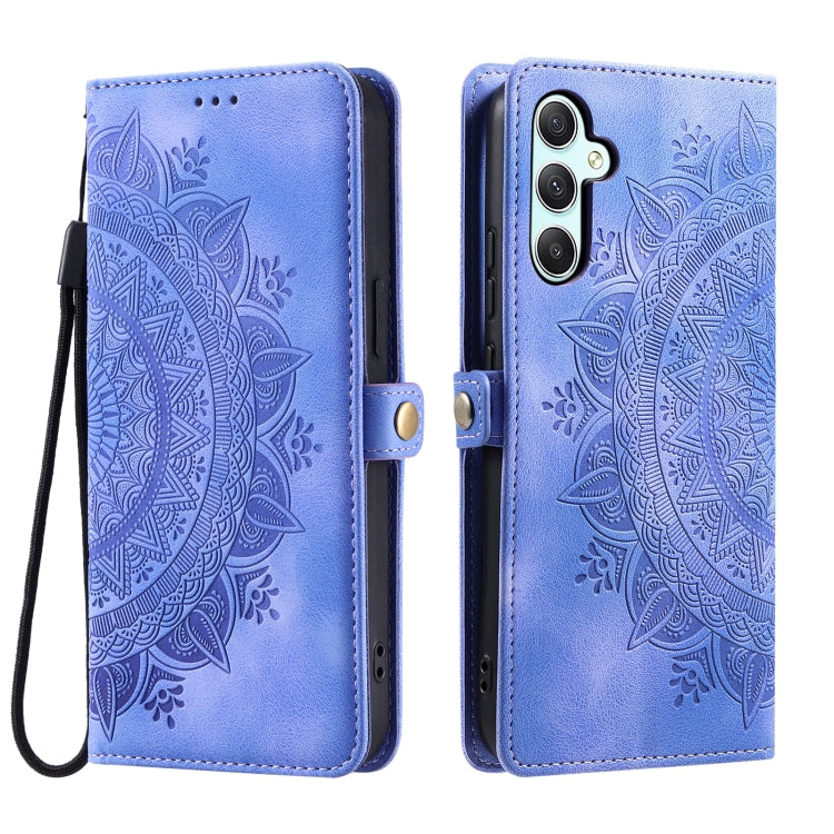 For Samsung Galaxy A15 Skin Feel Totem Embossed Leather Phone Case