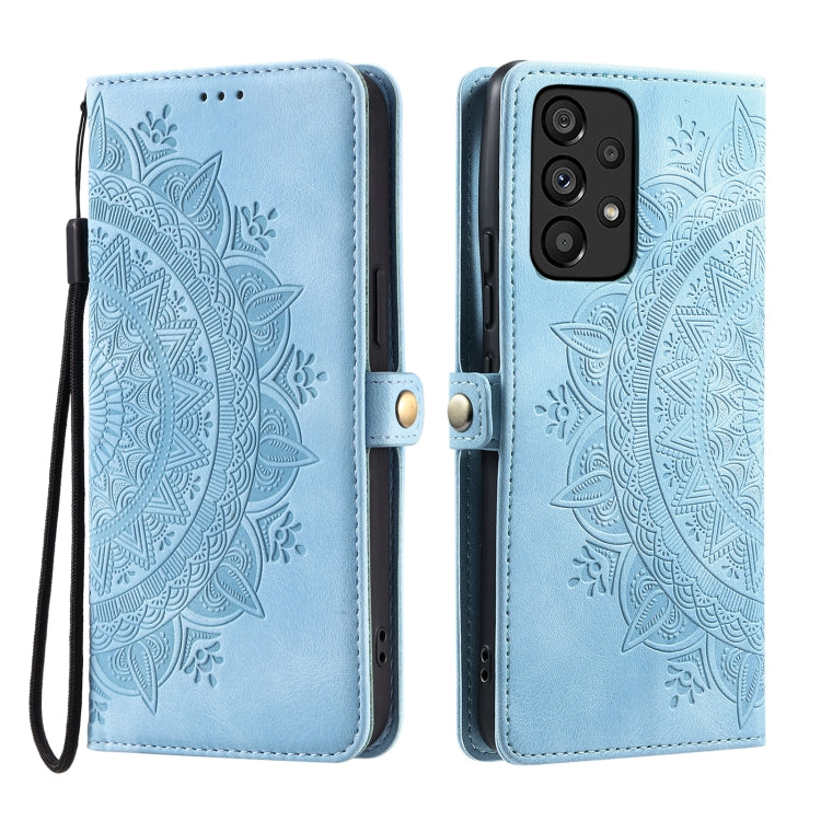 For Samsung Galaxy A52 4G / 5G Skin Feel Totem Embossed Leather Phone Case