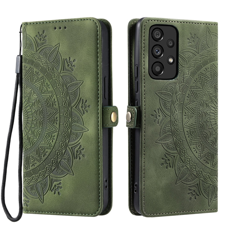 For Samsung Galaxy A53 5G Skin Feel Totem Embossed Leather Phone Case
