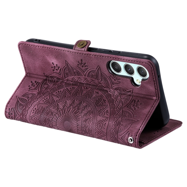 For Samsung Galaxy A36 Skin Feel Totem Embossed Leather Phone Case