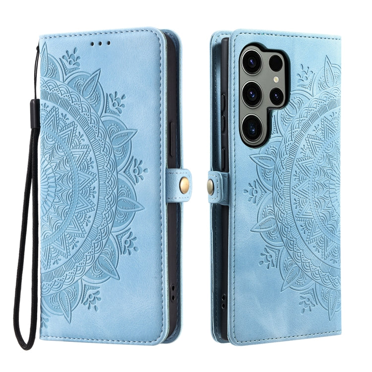 For Samsung Galaxy S24 Ultra 5G Skin Feel Totem Embossed Leather Phone Case